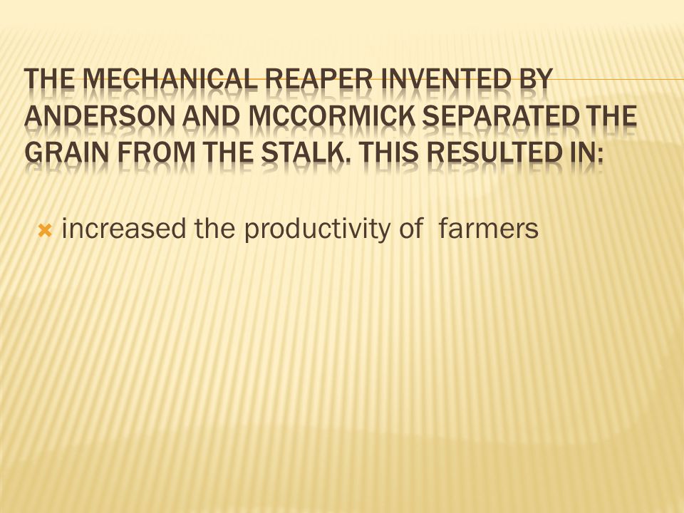  increased the productivity of farmers