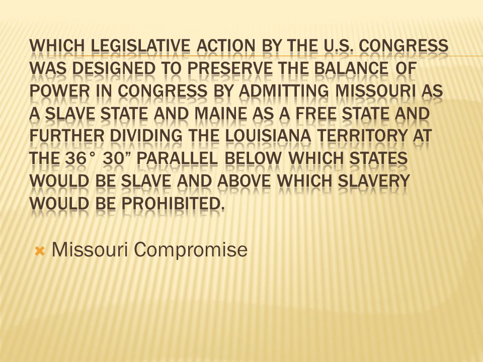  Missouri Compromise