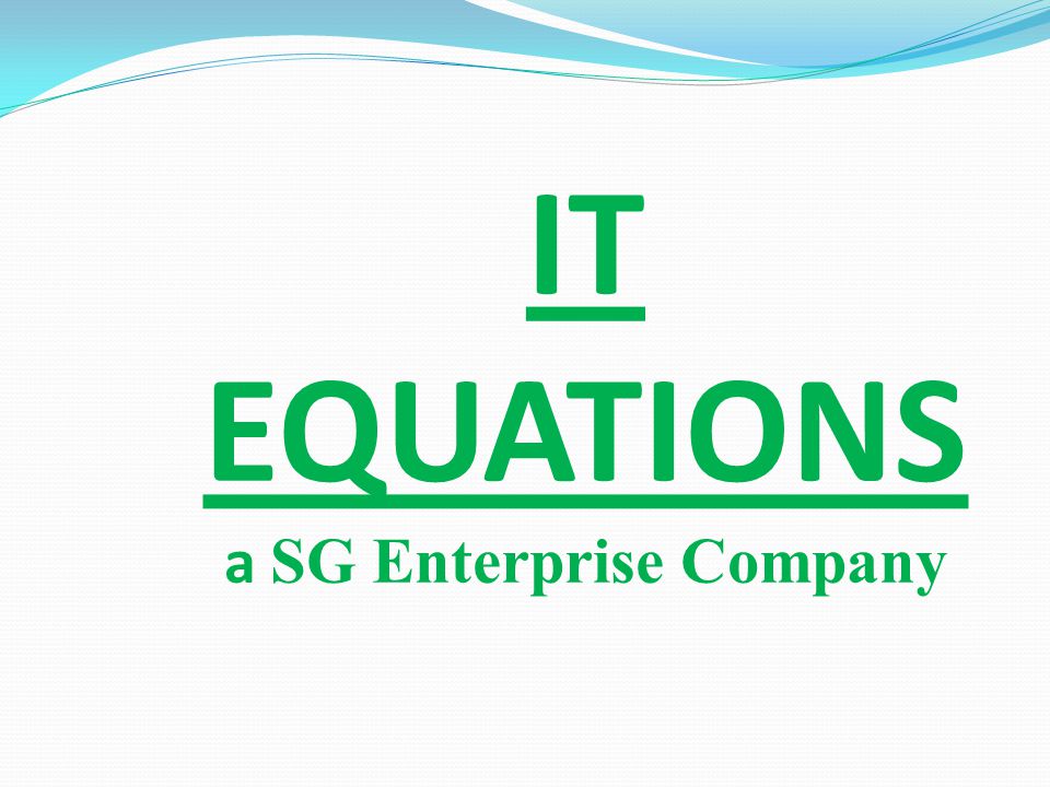 IT EQUATIONS a SG Enterprise Company
