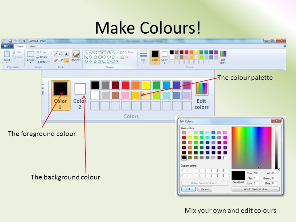 Make Colours.