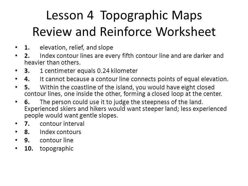 Worksheets Topographic Map Worksheet Answers earth science topographic map worksheet 3 answers intrepidpath 39 s surface chapter 1 mapping review and