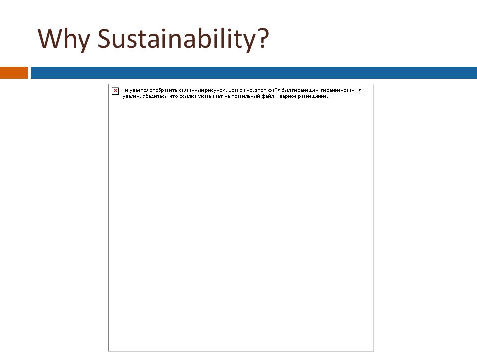 Why Sustainability