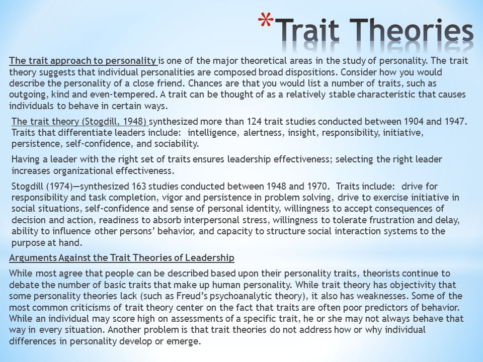 the trait theory of personality essay the trait theory of personality essay