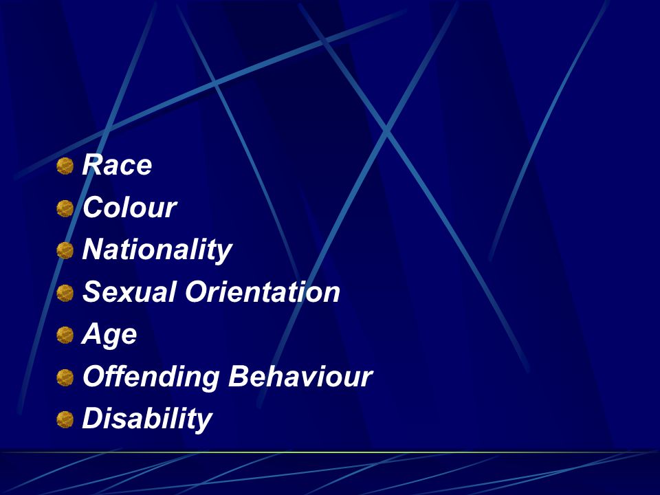 Discrimination Discrimination is when an individual or group of people are treated differently Usually prejudiced attitude leads to discrimination in some form People can be discriminated on the grounds on the following: