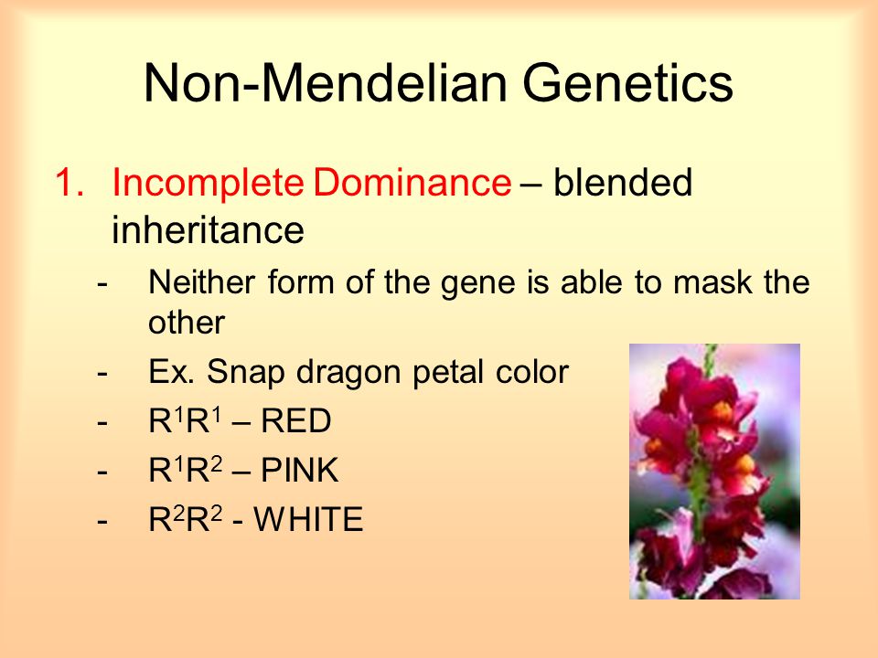 Which is a non-Mendelian trait?