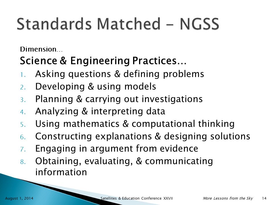 Dimension… Science & Engineering Practices… 1. Asking questions & defining problems 2.