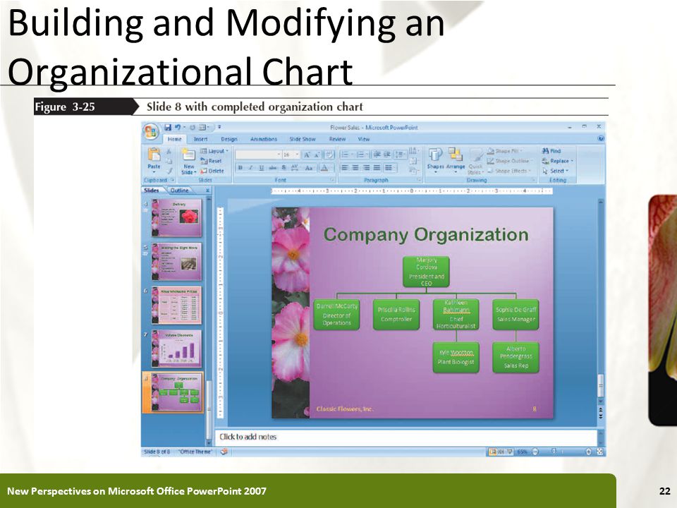 XP Building and Modifying an Organizational Chart New Perspectives on Microsoft Office PowerPoint