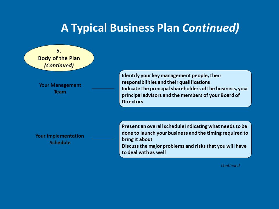A Typical Business Plan