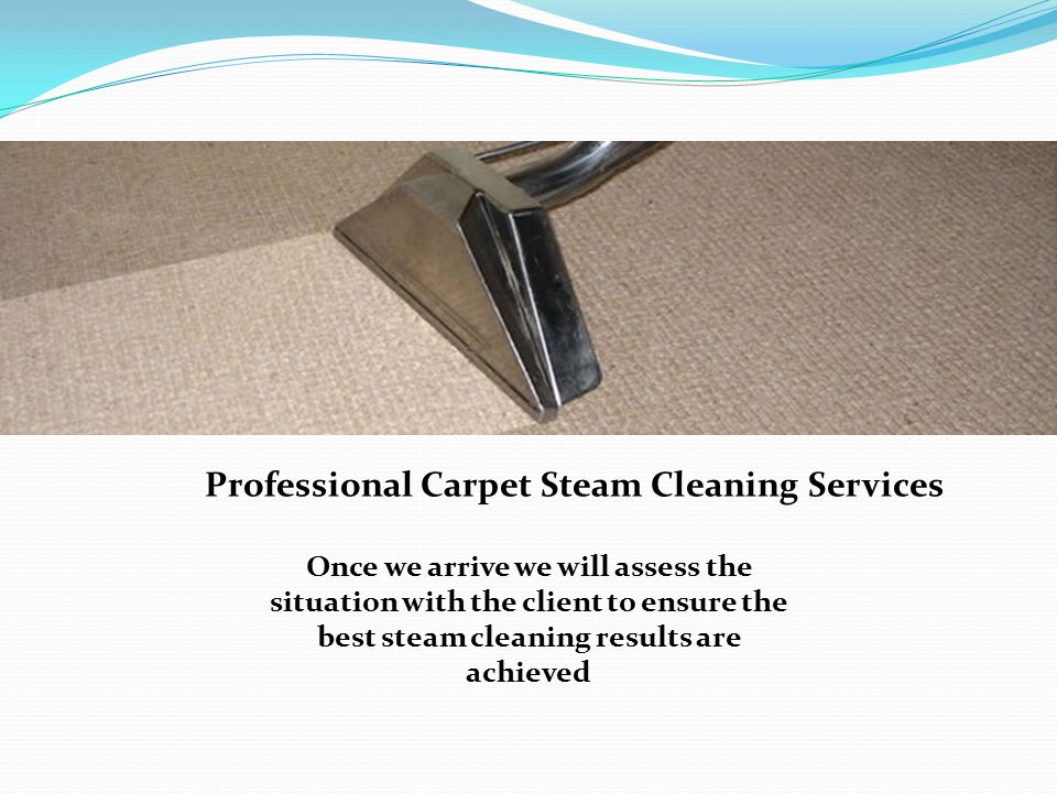 Professional Carpet Steam Cleaning Services Once we arrive we will assess the situation with the client to ensure the best steam cleaning results are achieved