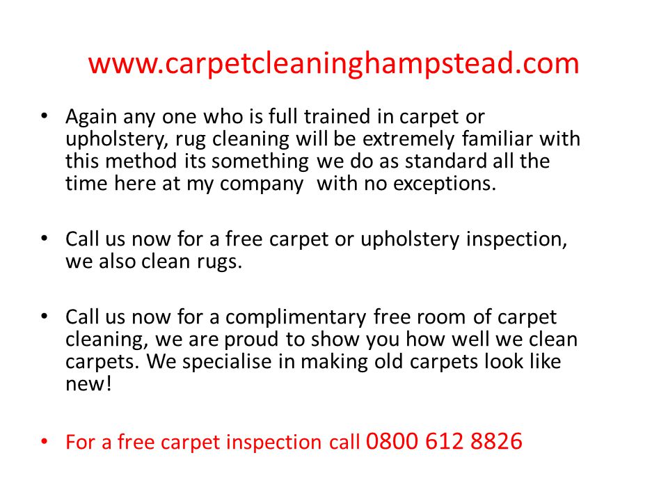 Again any one who is full trained in carpet or upholstery, rug cleaning will be extremely familiar with this method its something we do as standard all the time here at my company with no exceptions.