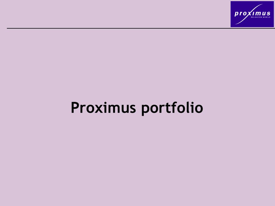 Proximus portfolio