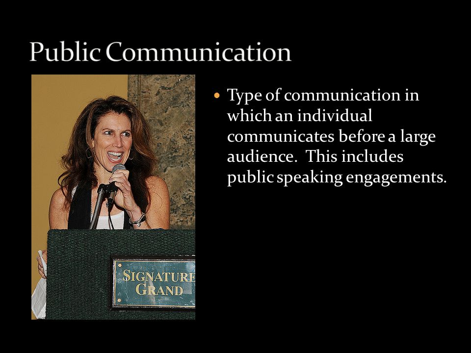 Type of communication that occurs when people participate in a group for social or work purposes.