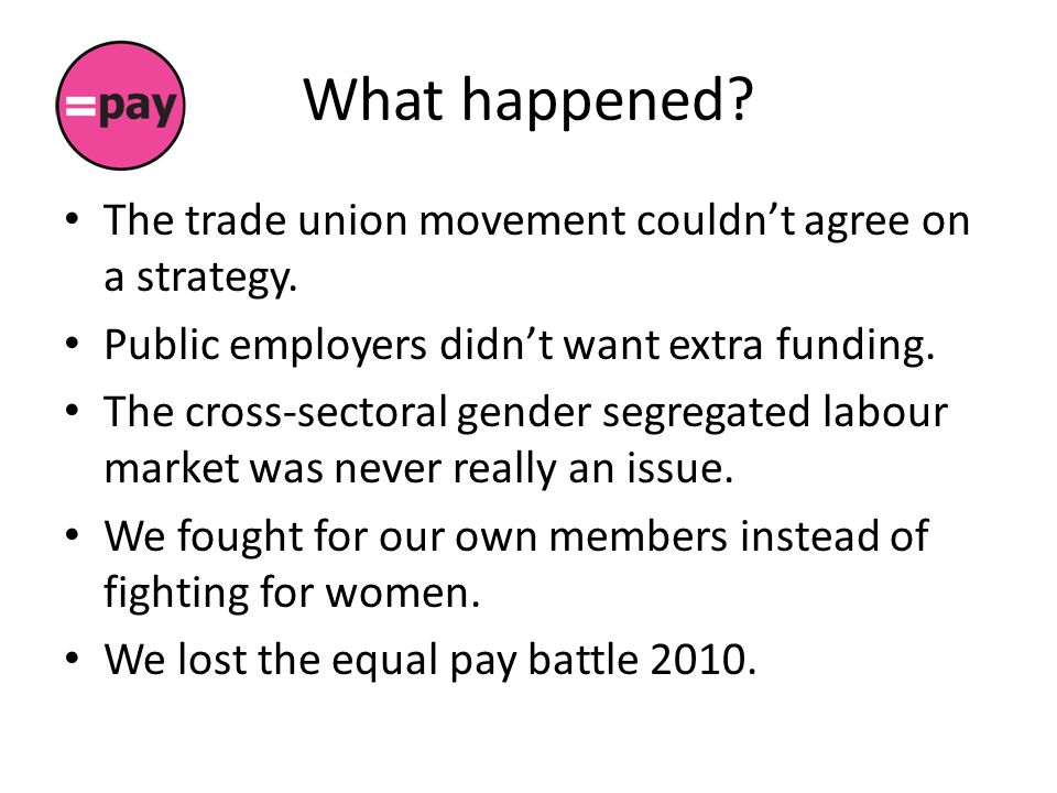 What happened. The trade union movement couldn’t agree on a strategy.
