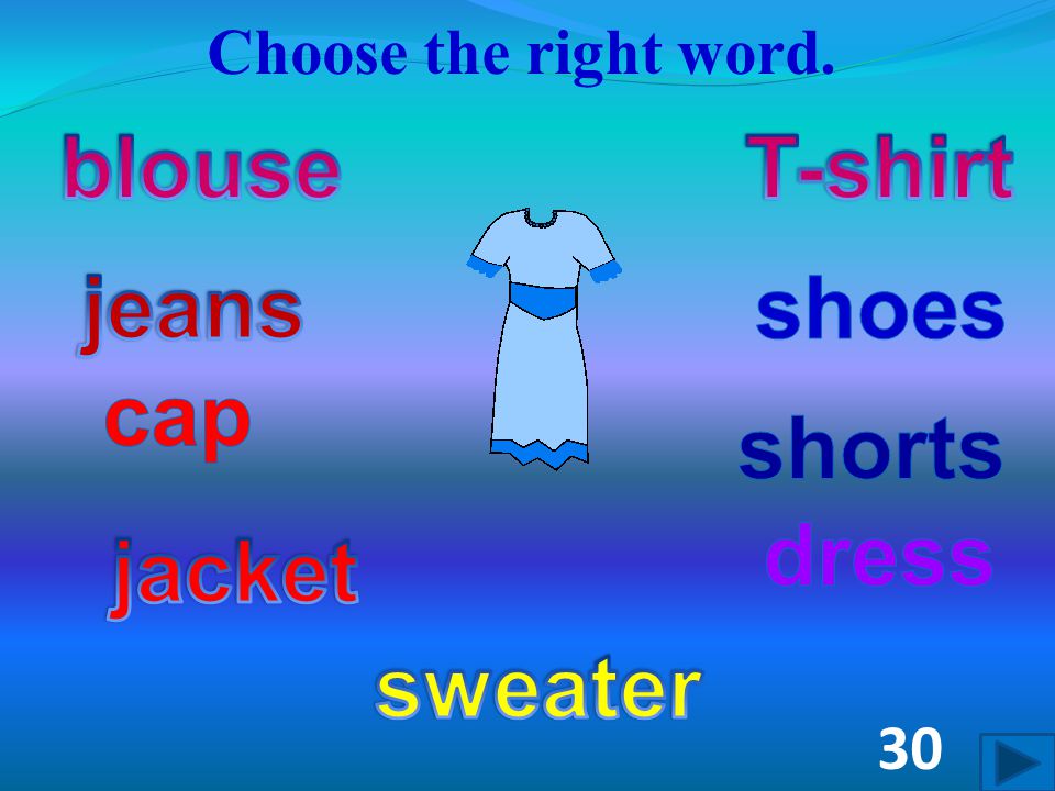 Choose the right word. 29