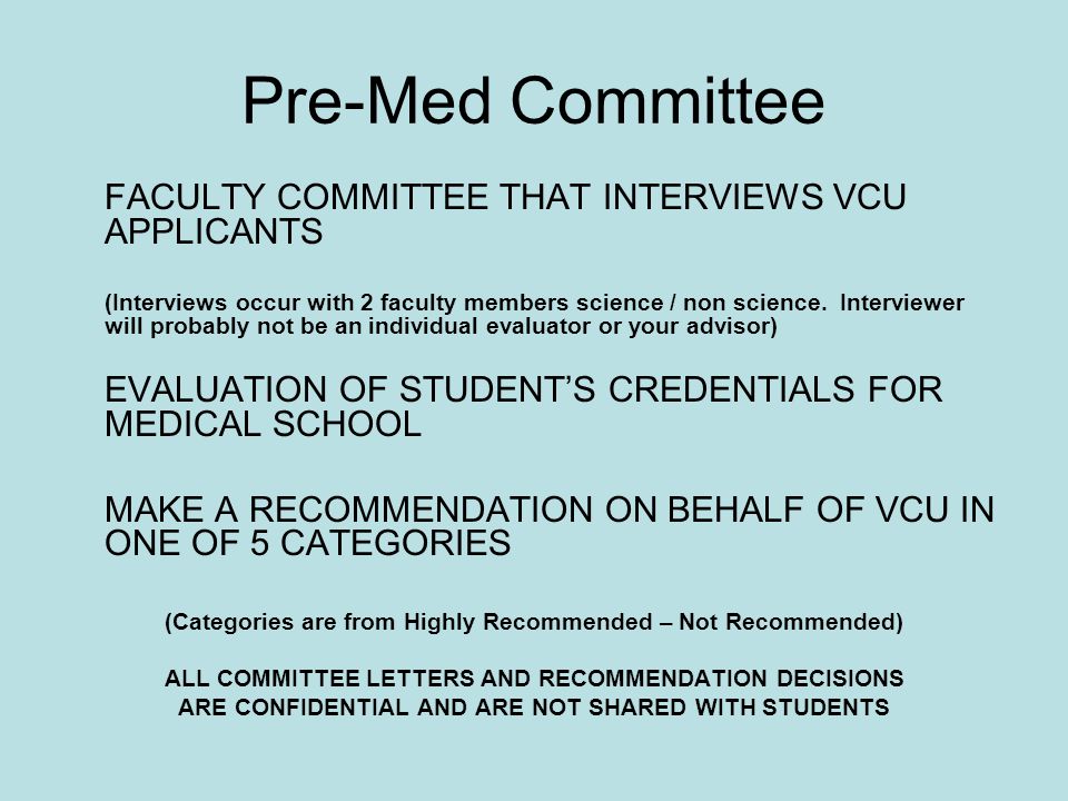 applying to medical school a presentation to help vcu students vcu letter of recommendation