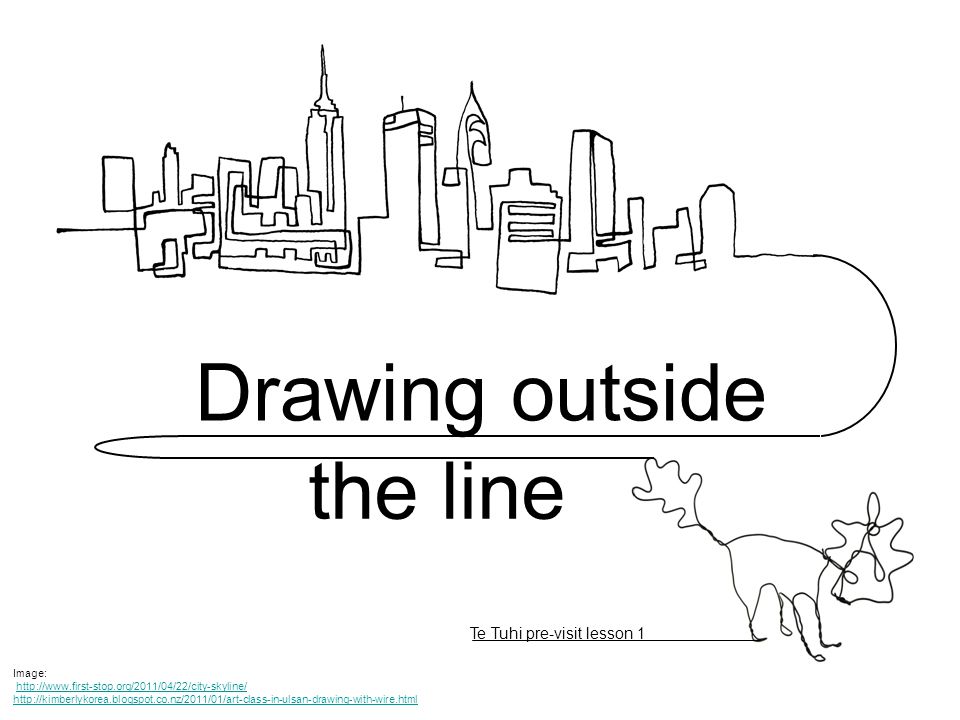 Drawing outside the line Image:     Te Tuhi pre-visit lesson 1