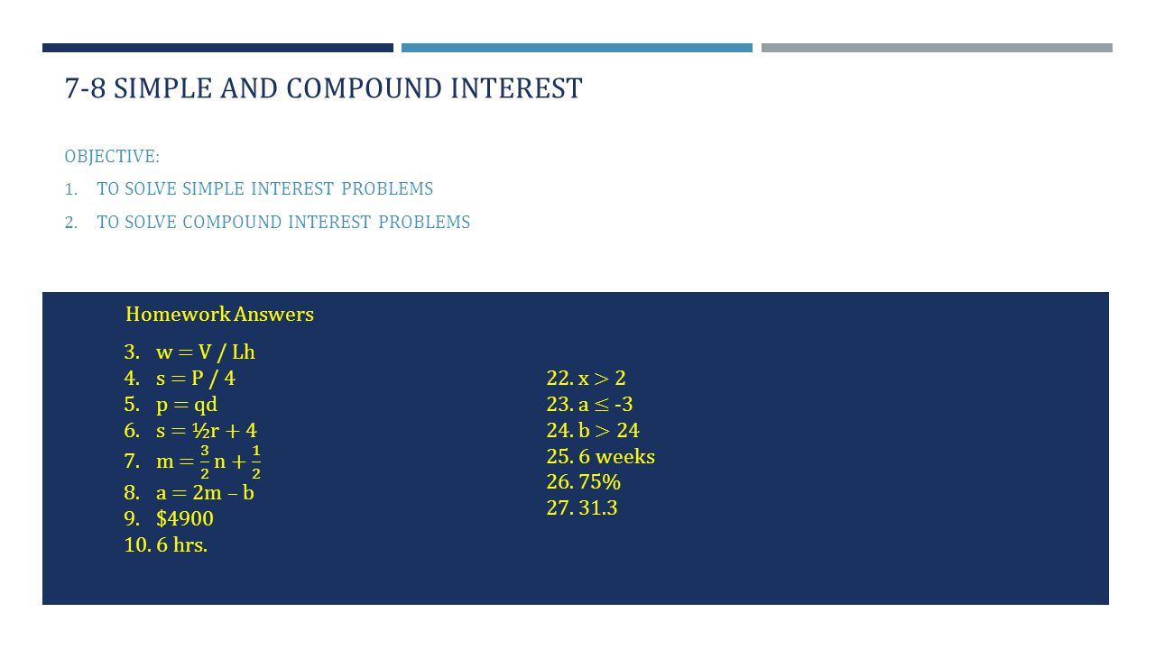 Solving Compound Interest Problems