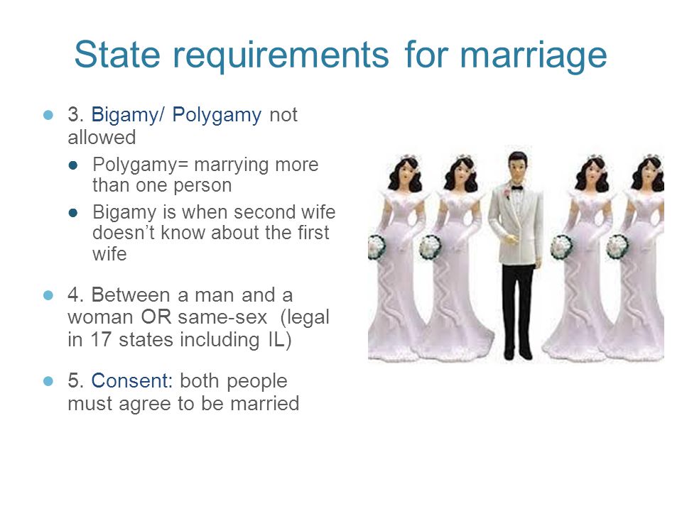 State requirements for marriage ● 3.