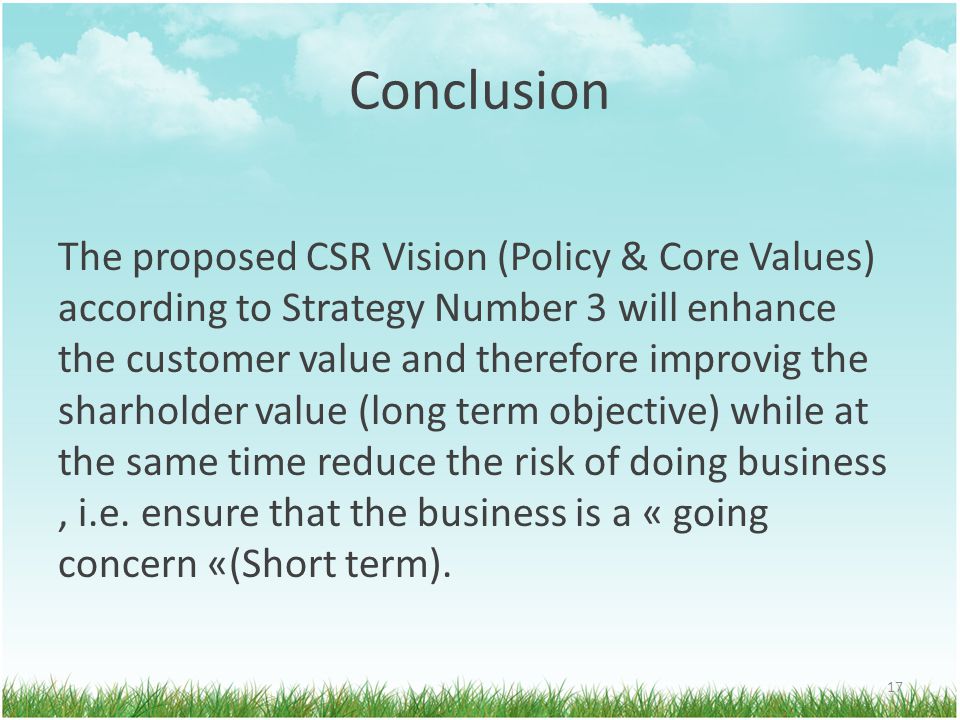 conclusion about csr conclusion about csr