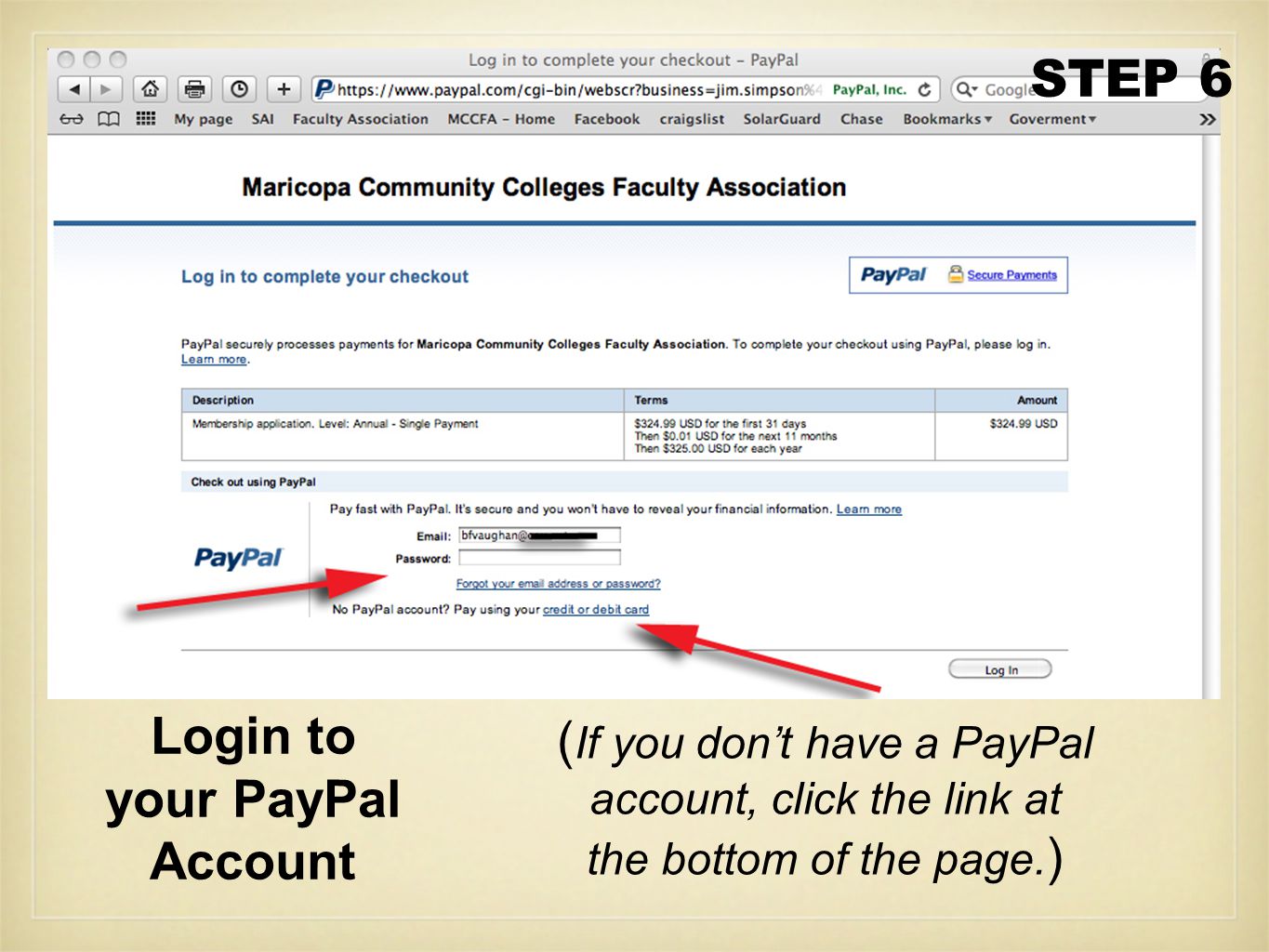( If you don’t have a PayPal account, click the link at the bottom of the page.
