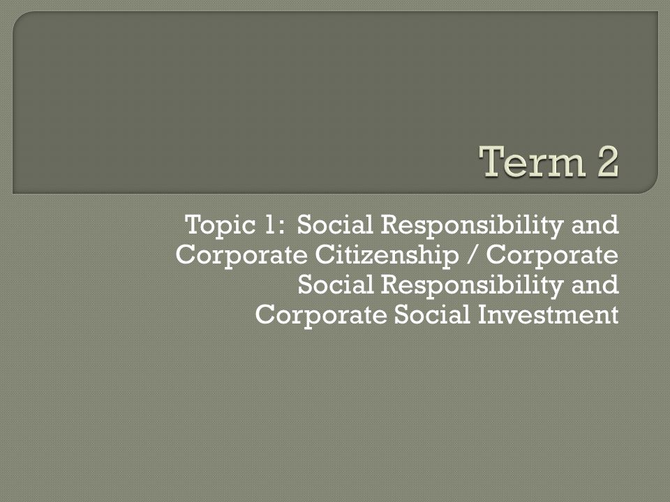Essay On Corporate Social Responsibility