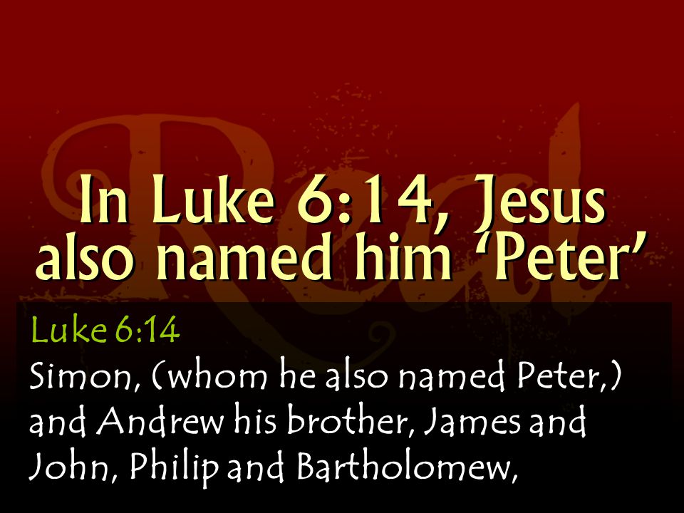 Why Did Jesus Changed Simons Name To Peter Why Did Jesus Changed Simons Name To Peter