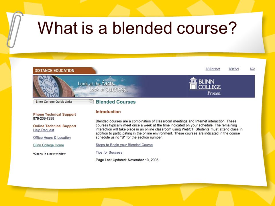 What is a blended course