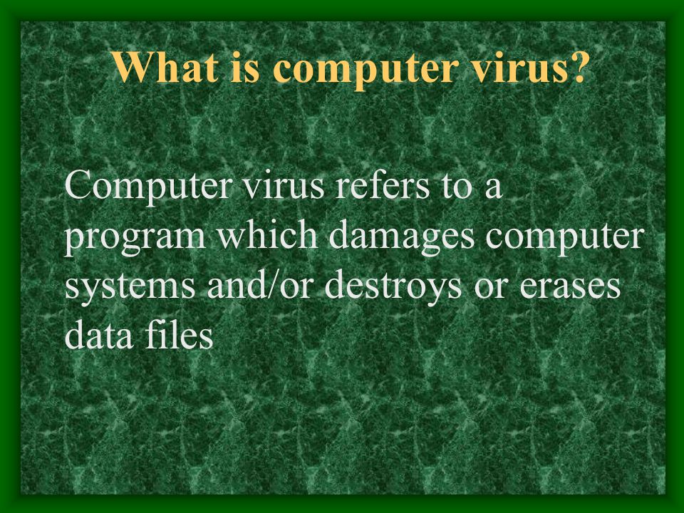 What is computer virus.
