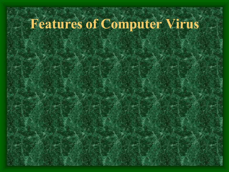 Features of Computer Virus