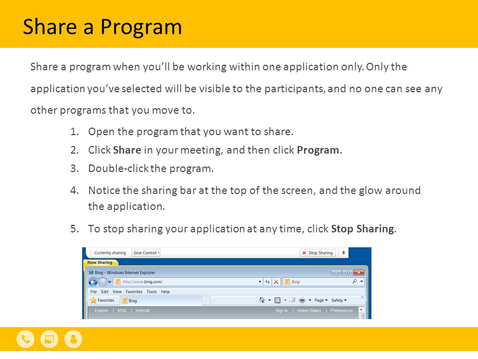 Share a Program 1.Open the program that you want to share.