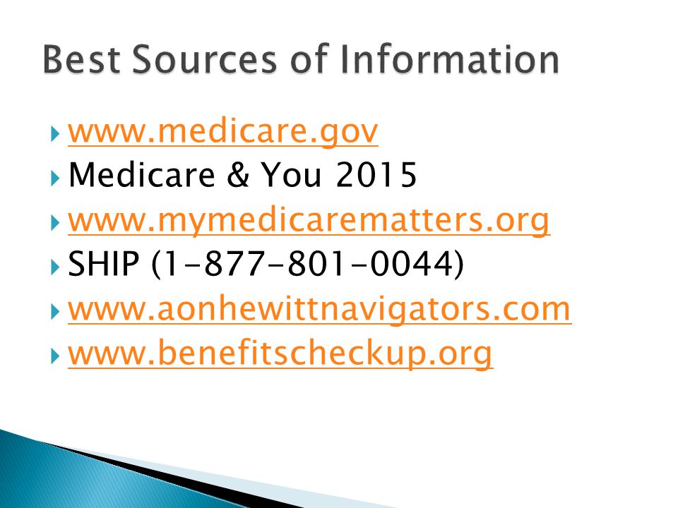       Medicare & You 2015       SHIP ( )      