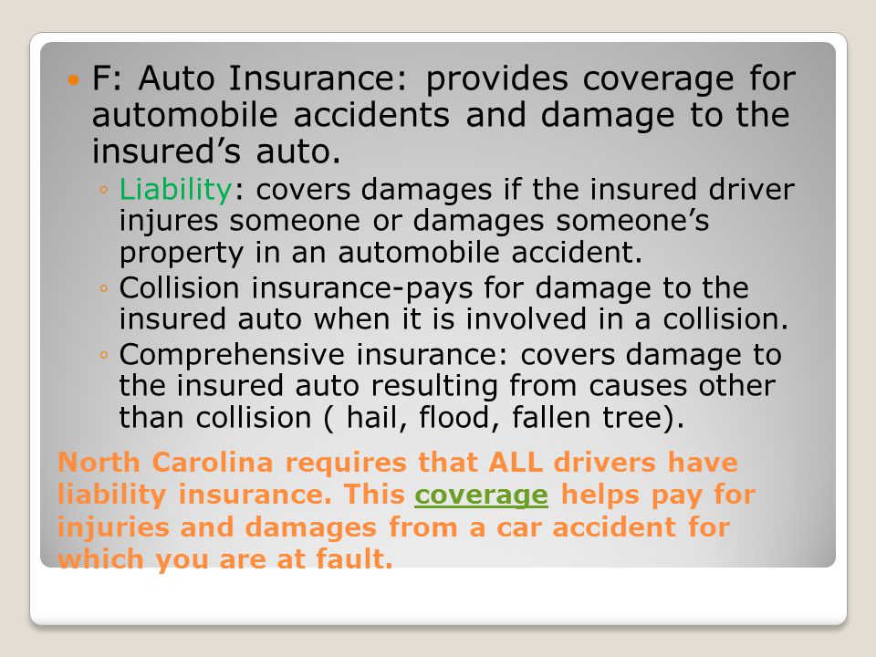 North Carolina requires that ALL drivers have liability insurance.