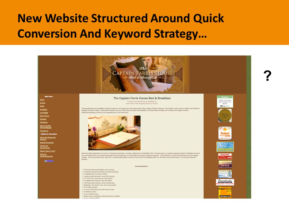 New Website Structured Around Quick Conversion And Keyword Strategy… List Building