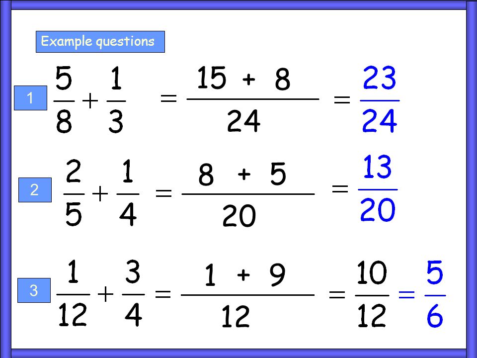 Multiples of 4 and 6 12 is the LCM + Equivalent = + Diagram 3