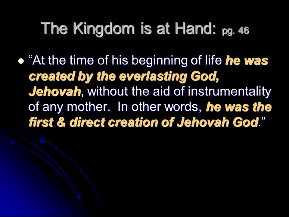 The Kingdom is at Hand: pg.