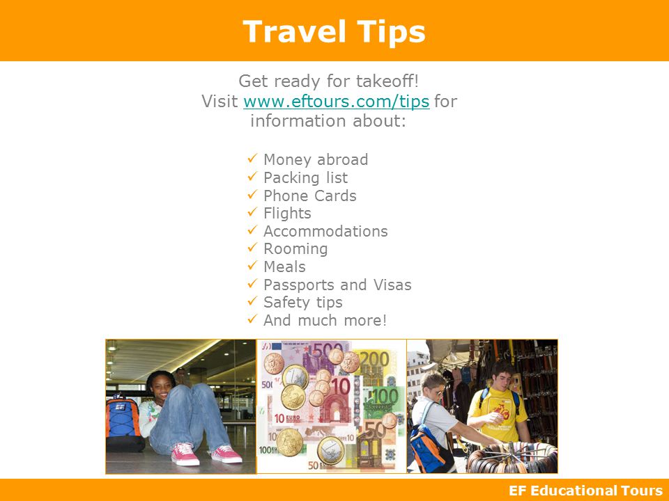 EF Educational Tours Travel Tips Get ready for takeoff.