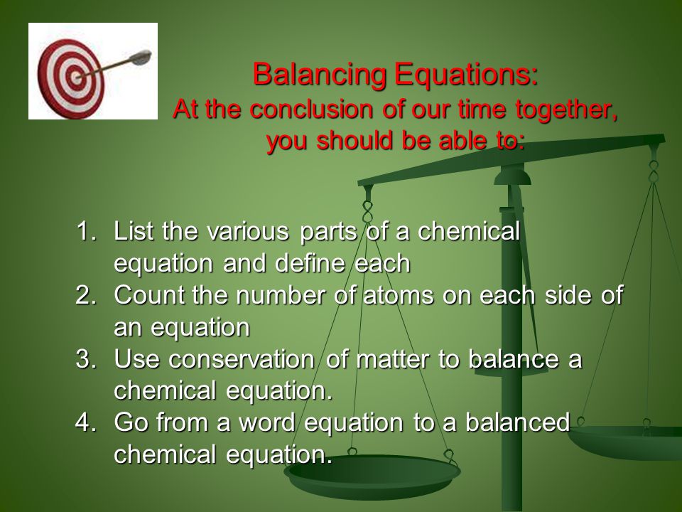 Balancing Chemical Reactions Reactants Zn I 2 Product Balancing Equations At The Conclusion Of Our Time Together You Should Be Able To