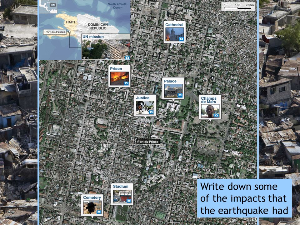 Write down some of the impacts that the earthquake had