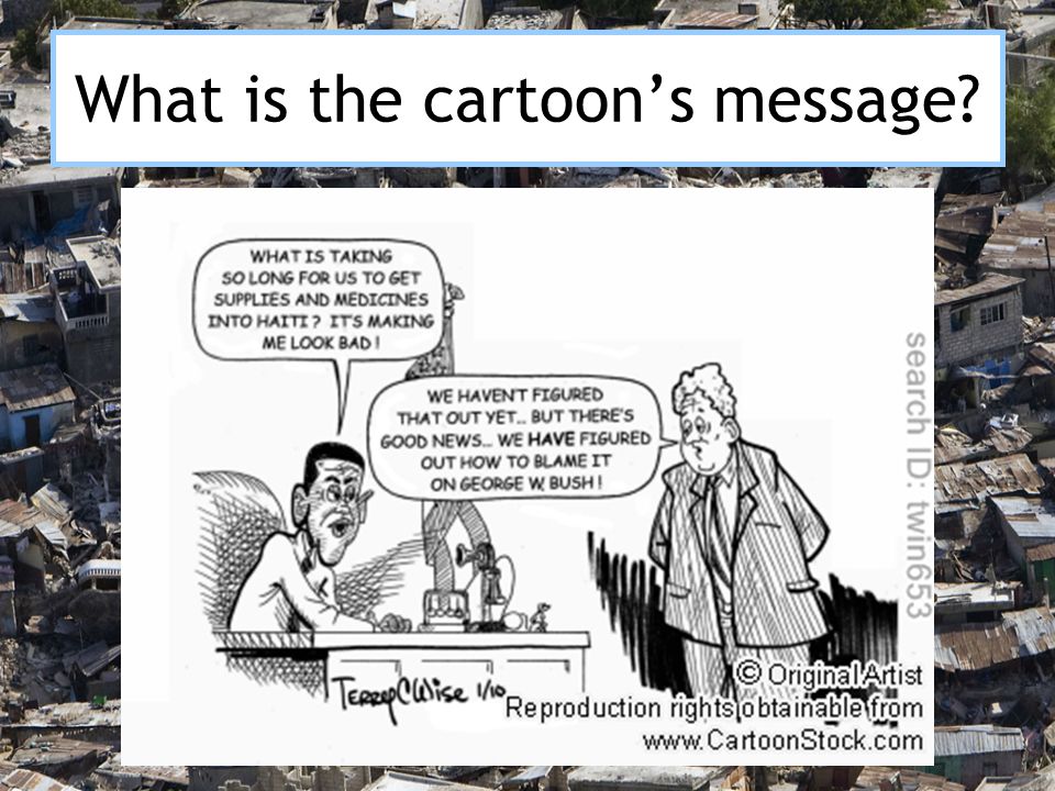 What is the cartoon’s message