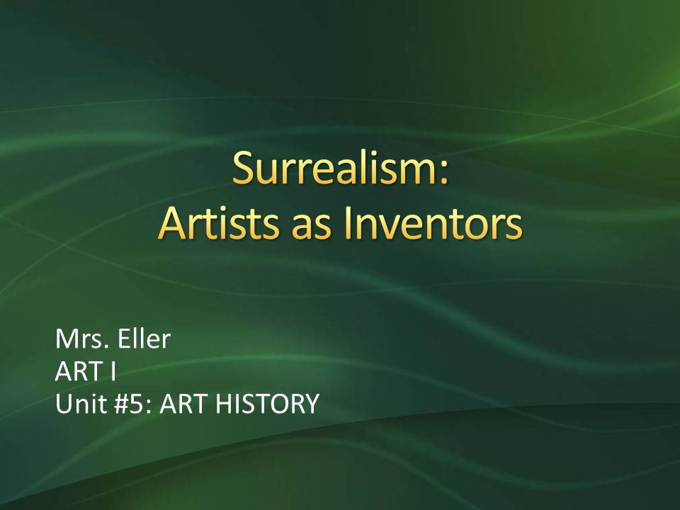 Mrs. Eller ART I Unit #5: ART HISTORY