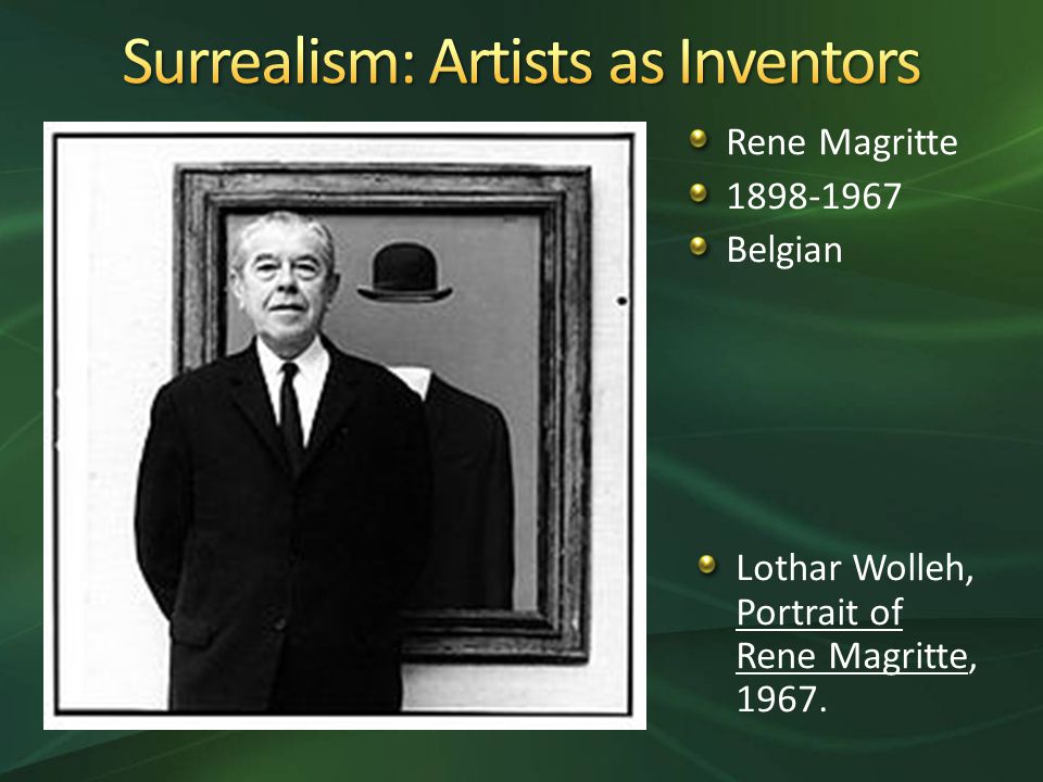 Rene Magritte Belgian Lothar Wolleh, Portrait of Rene Magritte, 1967.