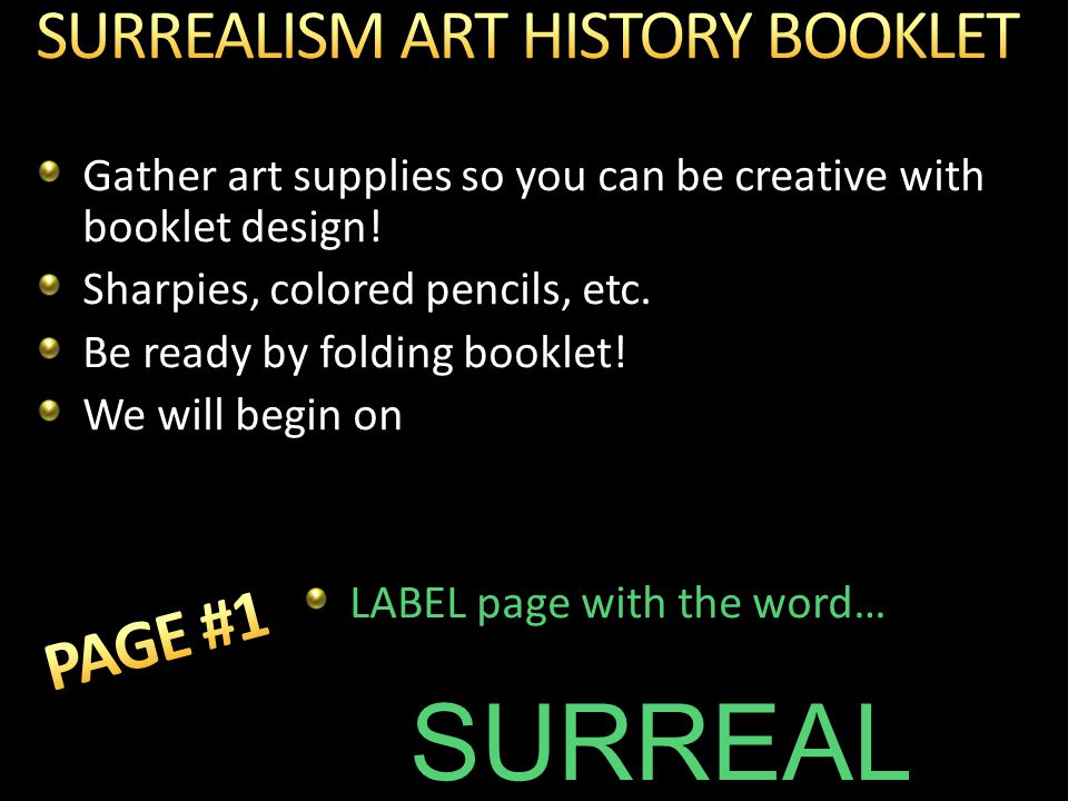 Gather art supplies so you can be creative with booklet design.