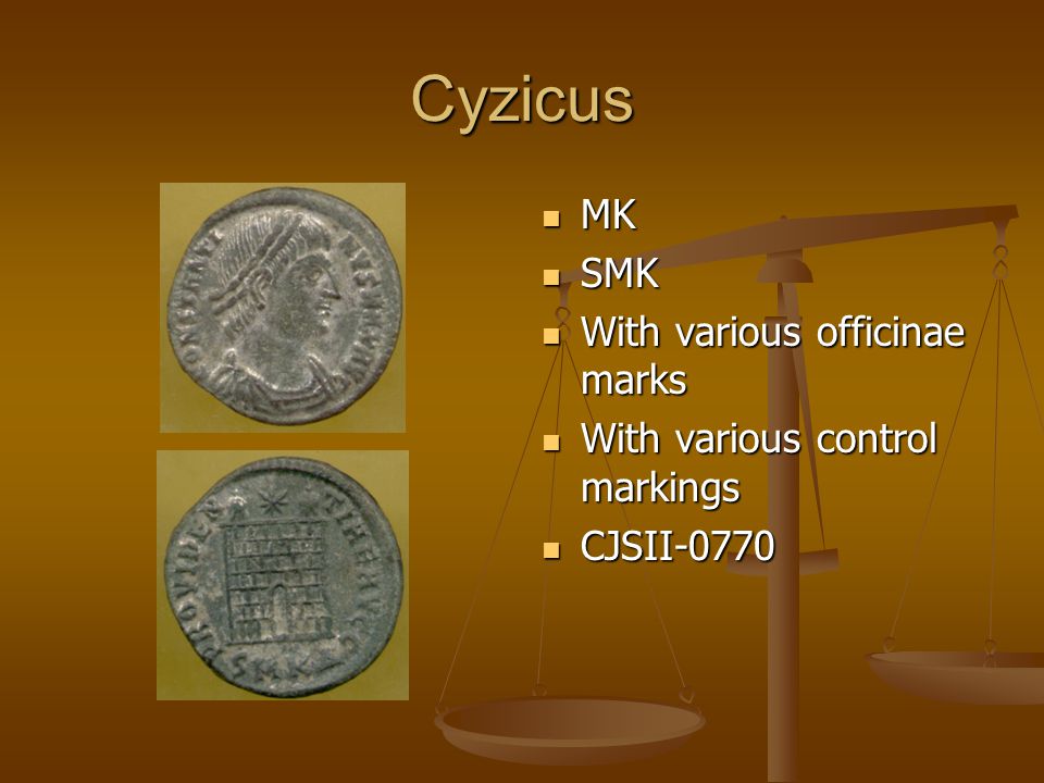 Cyzicus MK SMK With various officinae marks With various control markings CJSII-0770