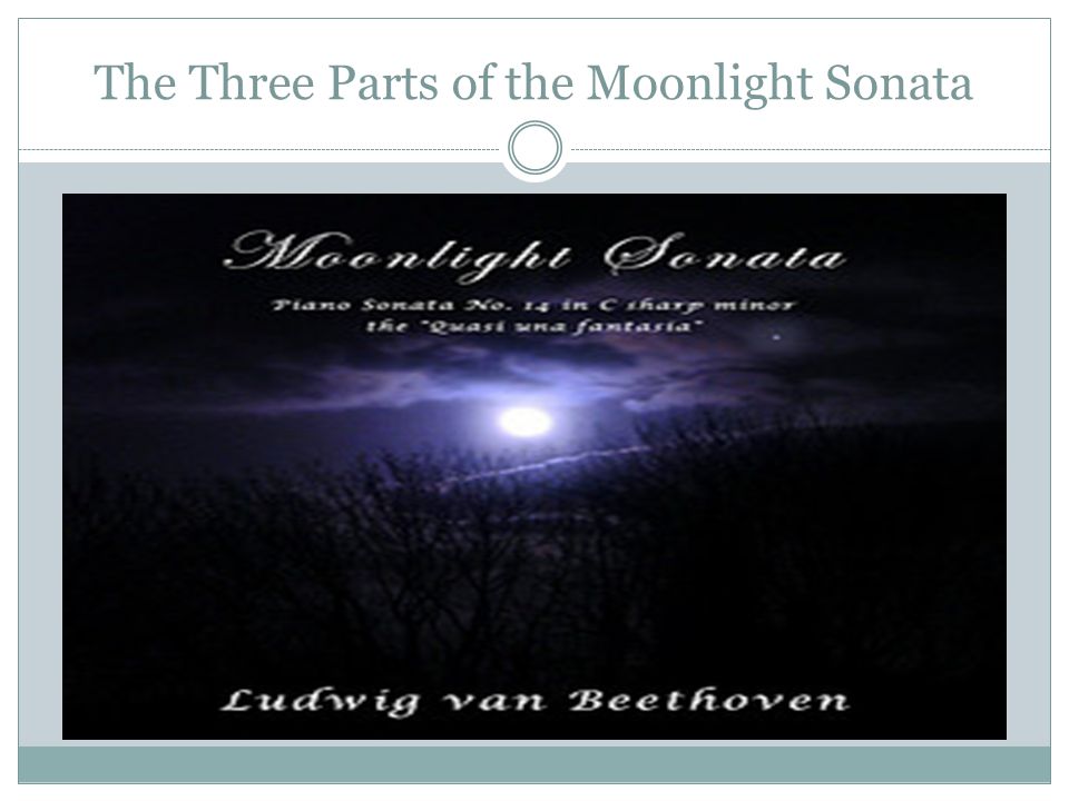 The Three Parts of the Moonlight Sonata
