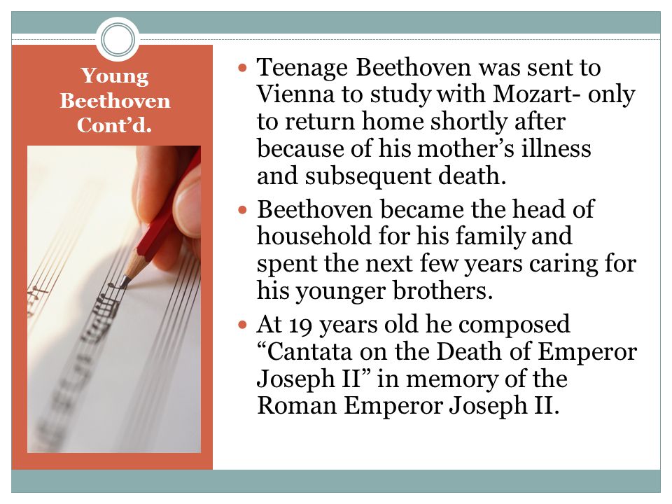 Young Beethoven Cont’d.