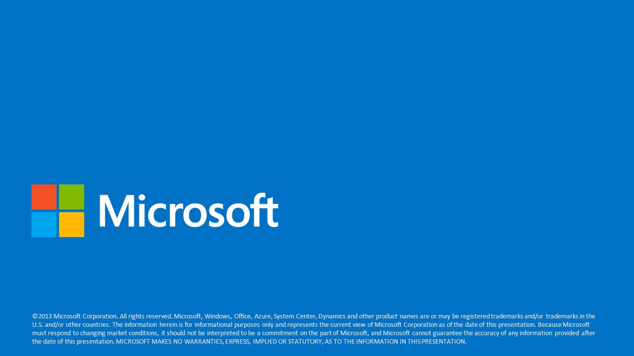 ©2013 Microsoft Corporation. All rights reserved.
