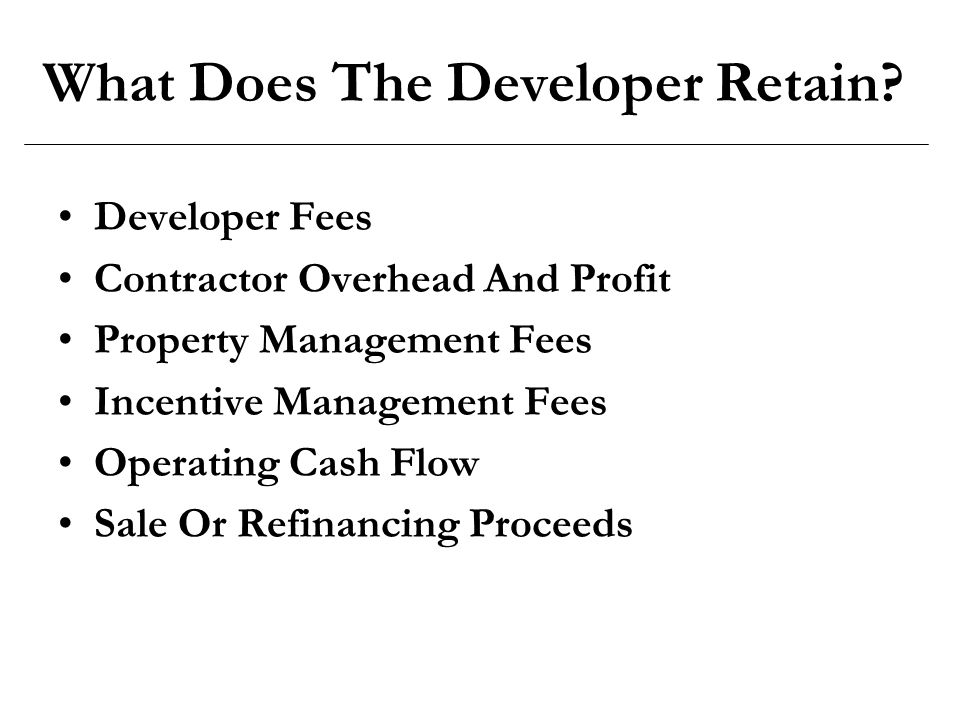 What Does The Developer Retain.