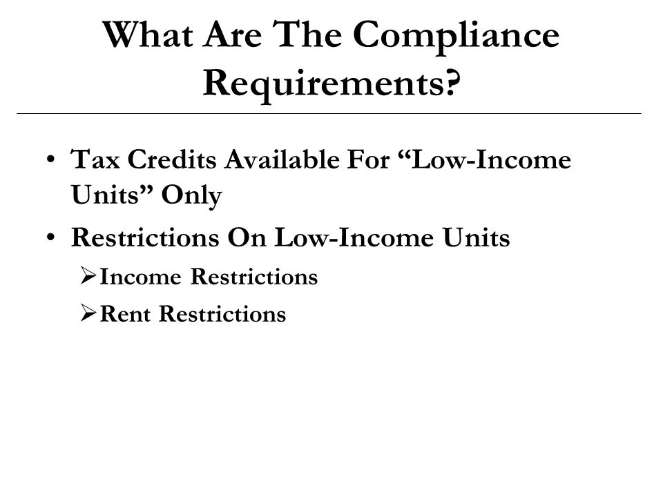 What Are The Compliance Requirements.
