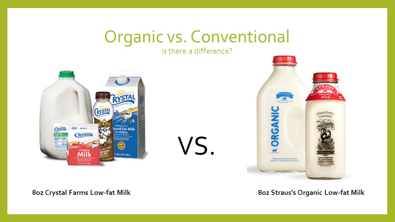 Organic vs. Conventional is there a difference. VS.