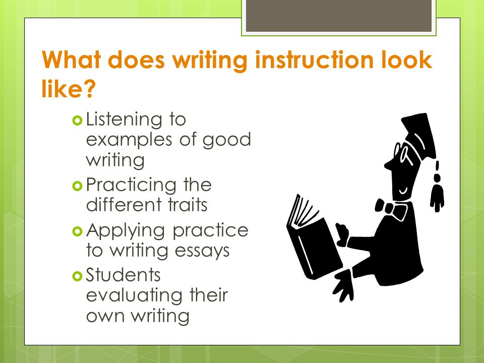 What does writing instruction look like.